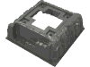 Деталь LEGO Baseplate, Raised 16 x 16 No Studs with Cross Opening, 4 Holes, Темный сине-серый
