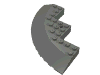 Деталь LEGO Brick, Round Corner 10 x 10 with Slope 33° Edge, Axle Hole, Facet Cutout, Темный сине-серый