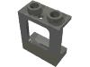 Деталь LEGO Window 1 x 2 x 2 Plane, Single Hole Top and Bottom for Glass, Темный сине-серый