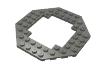 Деталь LEGO Plate Special 10 x 10 Octagonal Open Center, Темный сине-серый