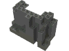 Деталь LEGO Rock Panel Rectangular 4 x 10 x 6 (aka BURP), Темный сине-серый