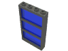 Набор LEGO Window 1 x 4 x 6 Frame [3 Panes Fixed Trans-Light Blue Glass], Темный сине-серый