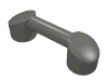 Деталь LEGO Bar 1 x 3 (Radio Handle, Phone Handset), Темный сине-серый