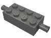 Деталь LEGO Кирпичик специальный 2 x 4, со штифтами, Темный сине-серый