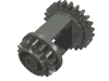 Деталь LEGO Technic, Gear Differential, 24-16 Teeth, Темный сине-серый