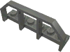 Деталь LEGO Plate Special 1 x 6 with Train Wagon End Fence, Темный сине-серый