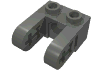 Деталь LEGO Technic Brick 1 x 2 with Hole and Dual Beam Extensions, Темный сине-серый