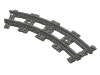 Деталь LEGO Train, Track Plastic, Narrow, Curve, Темный сине-серый