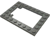 Деталь LEGO Plate Special 6 x 8 Trap Door Frame Horizontal [Long Pin Holders], Темный сине-серый