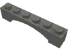 Деталь LEGO Brick Arch 1 x 6 Raised Arch, Темный сине-серый