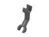 Деталь LEGO Arm Skeleton Bent with Clips at 90° [Vertical Grip], Темный сине-серый