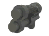 Деталь LEGO Minifig Two Barrel Pistol, Темный сине-серый