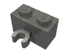 Набор LEGO Brick Special 1 x 2 with Vertical Clip [Open O Clip], Темный сине-серый