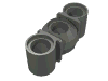 Деталь LEGO Technic Beam 1 x 3 with Ball Joint in Middle, Темный сине-серый