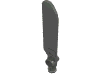 Деталь LEGO Technic Rotor Blade Small with Axle and Pin Connector End, Темный сине-серый