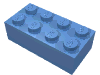 Деталь LEGO Кирпичик 2 x 4, Средне-голубой
