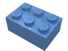 Деталь LEGO Кирпичик 2 x 3, Средне-голубой
