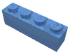 Деталь LEGO Кирпичик 1 x 4, Средне-голубой
