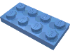 Деталь LEGO Пластина 2 x 4, Средне-голубой