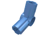 Деталь LEGO Technic Axle and Pin Connector Angled #5 - 112.5°, Средне-голубой