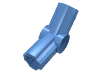 Деталь LEGO Technic Axle and Pin Connector Angled #4 - 135°, Средне-голубой