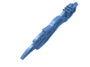 Деталь LEGO Bionicle Weapon Toa Flame Sword 2 x 12 with Two Holes, Средне-голубой