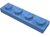 Деталь LEGO Пластина 1 x 4, Средне-голубой