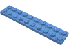 Деталь LEGO Пластина 2 x 10, Средне-голубой