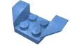 Деталь LEGO Mudguard 2 x 4 with Flared Wings, Средне-голубой