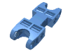 Деталь LEGO Technic Axle and Pin Connector 2 x 5 with Two Ball Joint Sockets, Средне-голубой