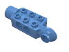 Деталь LEGO Technic Brick Special 2 x 3 with Pin Holes, Rotation Joint Ball Half [Vertical Side], Rotation Joint Socket, Средне-голубой