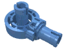 Деталь LEGO Technic Rotation Joint Ball Loop with Two Perpendicular Pins with Friction, Средне-голубой