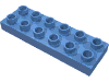 Деталь LEGO Пластина Duplo 2 x 6, Средне-голубой
