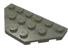 Деталь LEGO Пластина-клин 3 x 6, со срезанными углами, Темно-серый