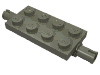 Деталь LEGO Пластина специальная 2 x 4, со штифтами, Темно-серый