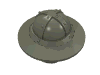 Деталь LEGO Minifig Helmet with Chinstrap and Wide Brim, Темно-серый