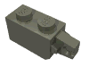 Деталь LEGO Hinge Brick 1 x 2 Locking with 1 Finger Vertical End, Темно-серый