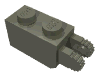 Деталь LEGO Hinge Brick 1 x 2 Locking with 2 Fingers Vertical End, Темно-серый