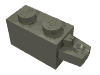 Деталь LEGO Hinge Brick 1 x 2 Locking with 1 Finger Horizontal End, Темно-серый