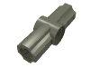 Деталь LEGO Technic Axle and Pin Connector Angled #2 - 180°, Темно-серый