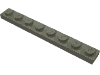 Деталь LEGO Пластина 1 x 8, Темно-серый
