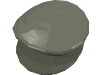 Деталь LEGO Minifig Police Style Cap, Темно-серый