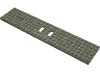 Набор LEGO Train Base 6 x 28 with Two 1 x 2 Cutouts [6 Round Holes Each End and 1 Round Hole at Center], Темно-серый