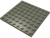 Деталь LEGO Пластина 8 x 8, Темно-серый