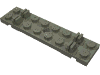 Набор LEGO Train, Track Sleeper Plate 2 x 8 with Cable Grooves, Темно-серый