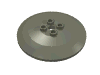 Деталь LEGO Dish 6 x 6 Inverted (Radar) [Hollow Studs], Темно-серый