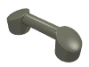 Деталь LEGO Bar 1 x 3 (Radio Handle, Phone Handset), Темно-серый