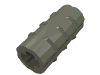 Деталь LEGO Technic Axle Connector Ridged [with x Hole x Orientation], Темно-серый