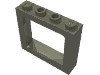 Деталь LEGO Window 1 x 4 x 3 Train with Shutter Holes and Solid Studs on Ends, Темно-серый