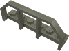 Деталь LEGO Plate Special 1 x 6 with Train Wagon End Fence, Темно-серый